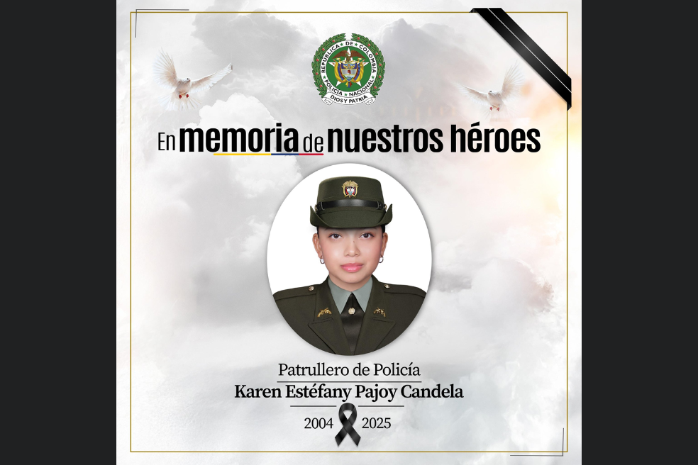 Asesinato de patrullera Karen Pajoy: Mindefensa ofrece recompensa por responsables del crimen