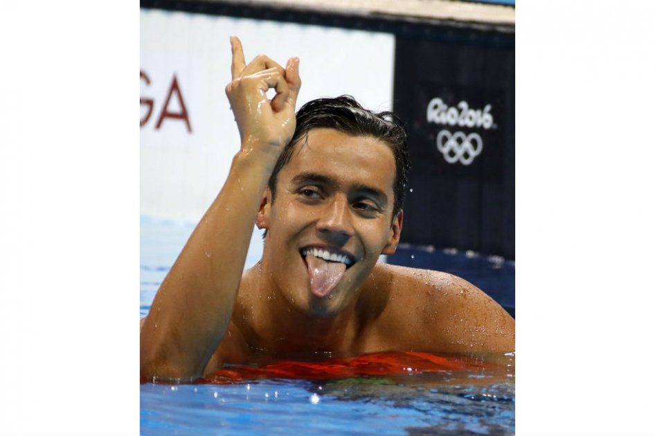 Jorge 'La Trucha' Murillo tras la prueba de clasificación en los 100m pecho. Foto: EFE