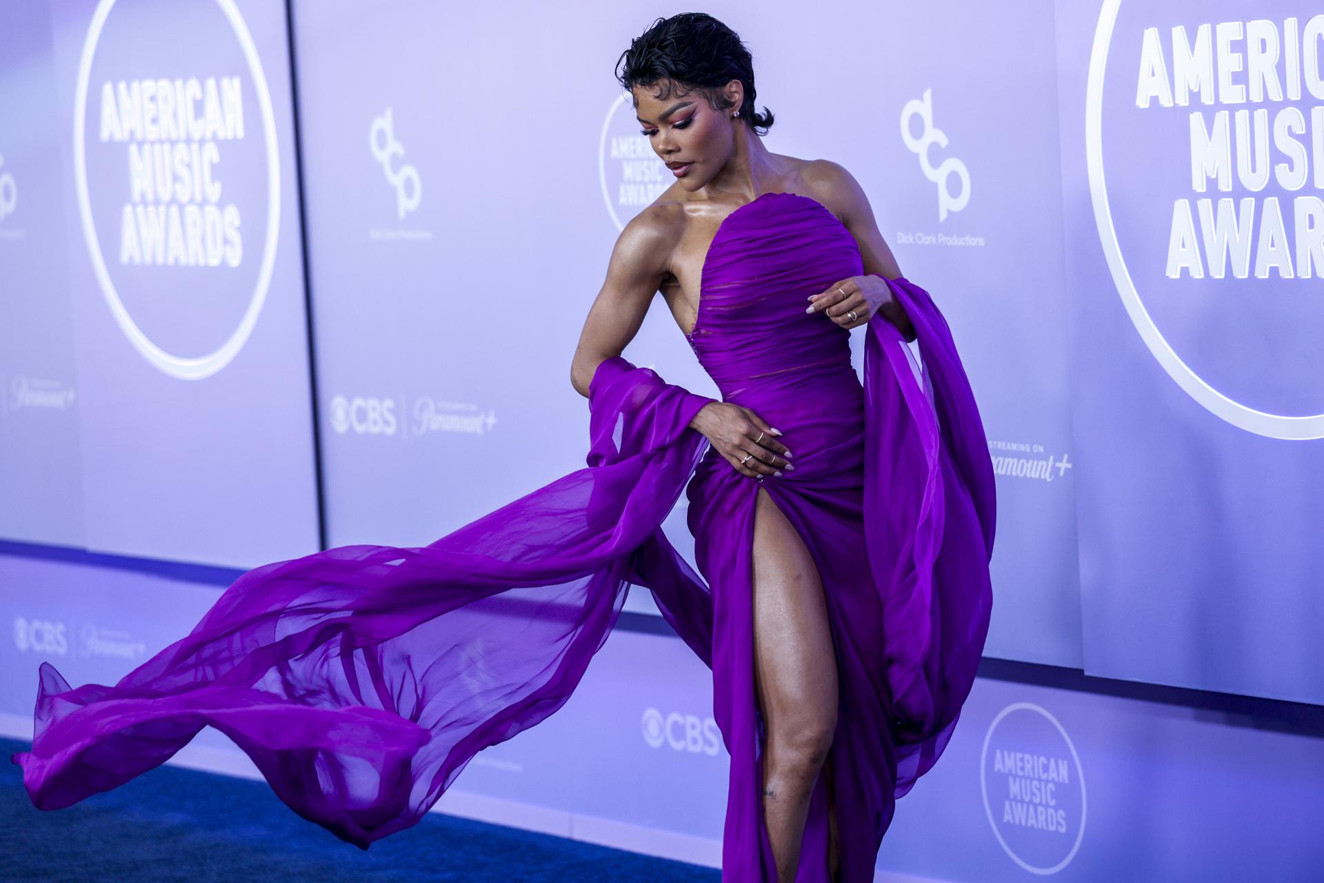 Las Vegas (United States), 25/05/2026.- US actor and singer Teyana Taylor attends the American Music Awards at the MGM Grand Garden Arena in Las Vegas, Nevada, USA, 25 May 2026. EFE/EPA/CHRIS TORRES