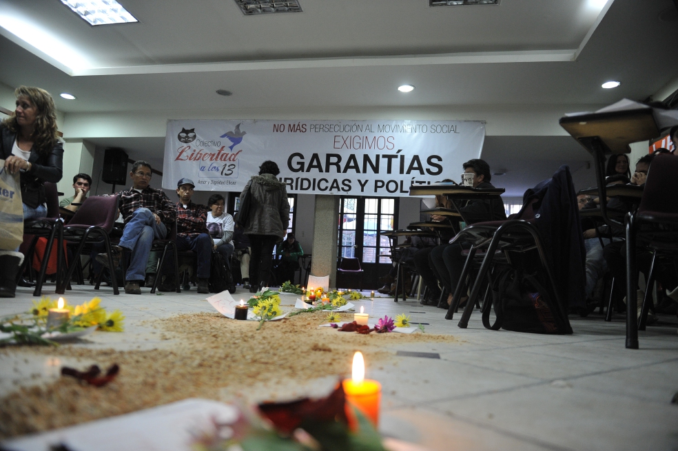 Los familiares de Los 13 hicieron un acto para conmemorar un año de las capturas. / Gustavo Torrijos