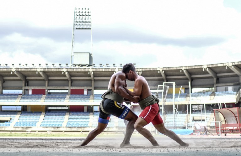 Ganando espaciosEl sumo solo se practica profesionalmente en Japón. Foto: AFP