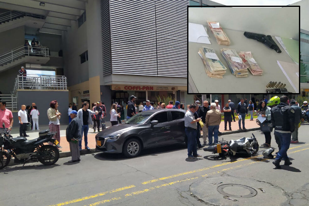 Capturaron a fleteros que en plena huida se les apagó la moto, en Bogotá