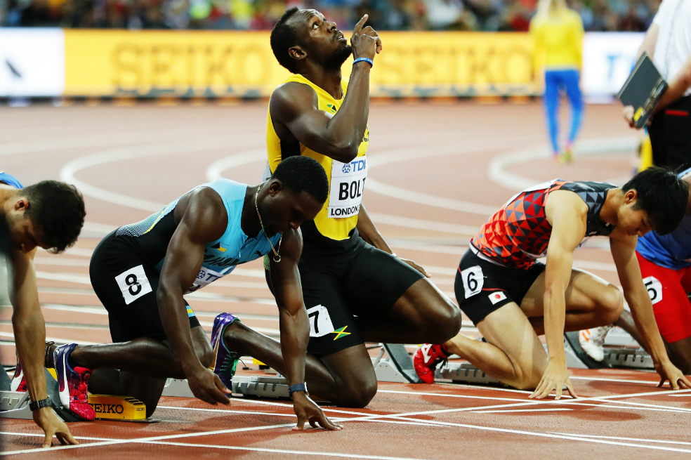 Usain Bolt supera su primer obstáculo hacia una despedida gloriosa