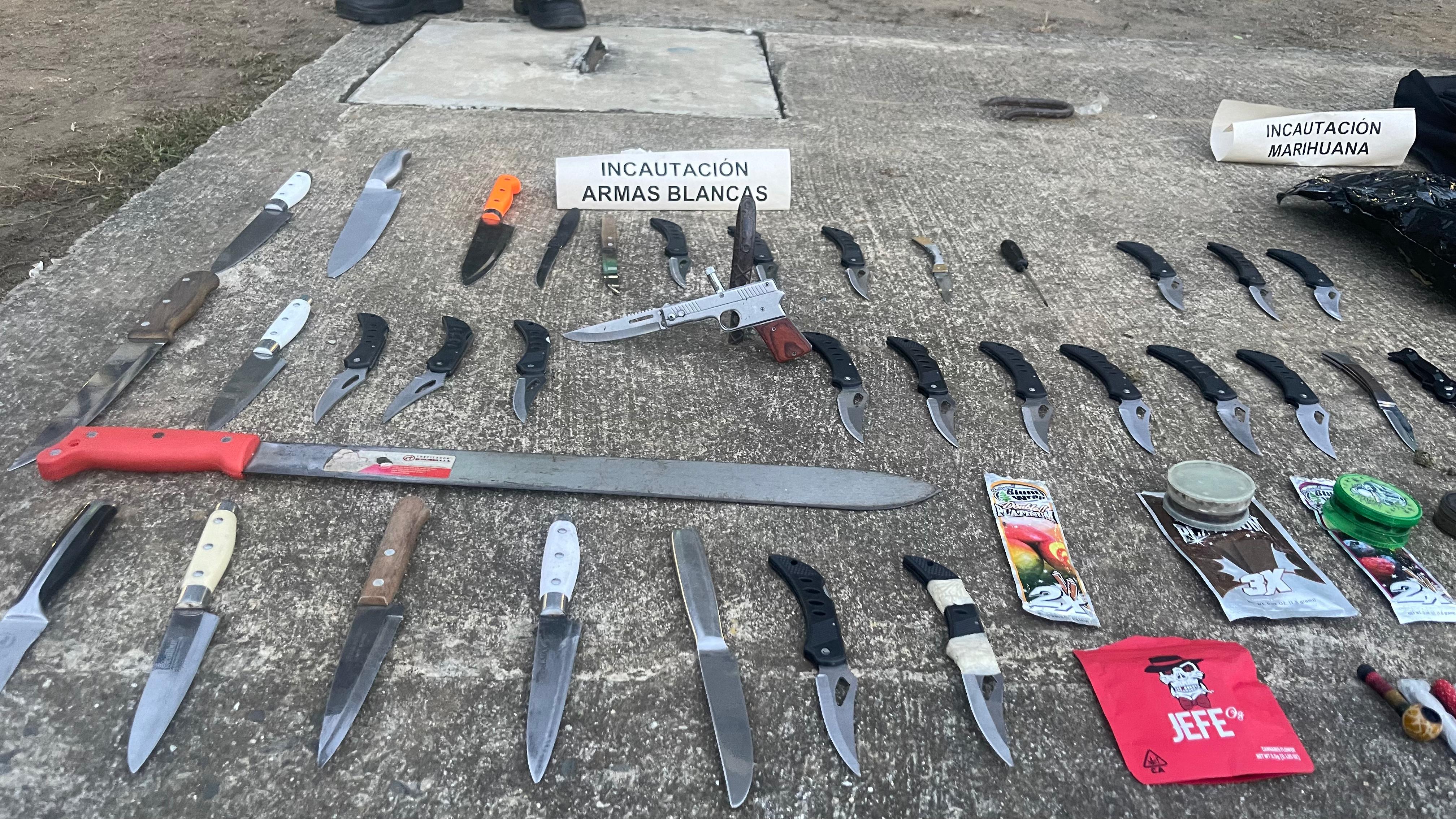 Incautaron 36 armas blancas previo al encuentro entre Cali vs. Bucaramanga