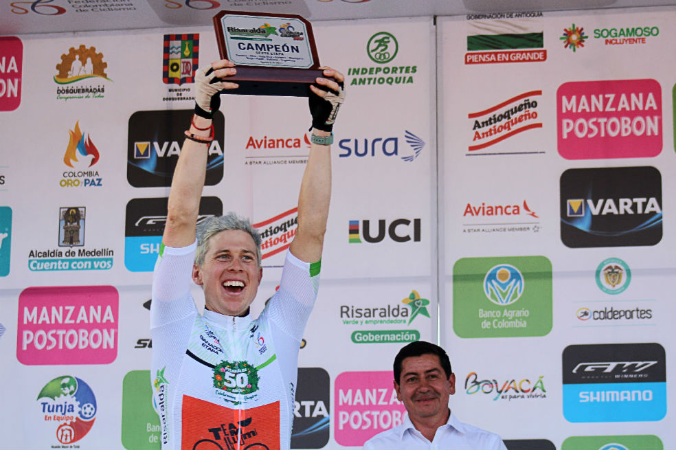 Griffin Easter ganador de la sexta etapa de la Vuelta a Colombia. / Franco Xaviel Videla – Ciclismo Internacional