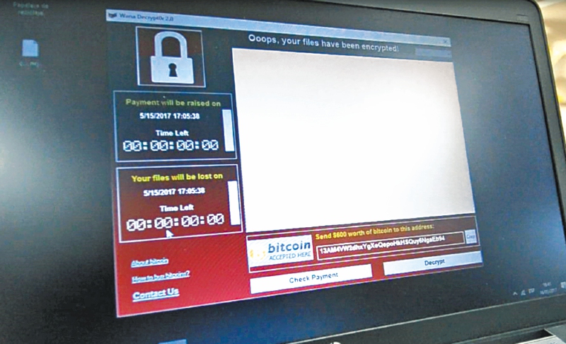 Programa de Wannacry por el cual exigen el pago para el rescate de la información cifrada. / El Espectador