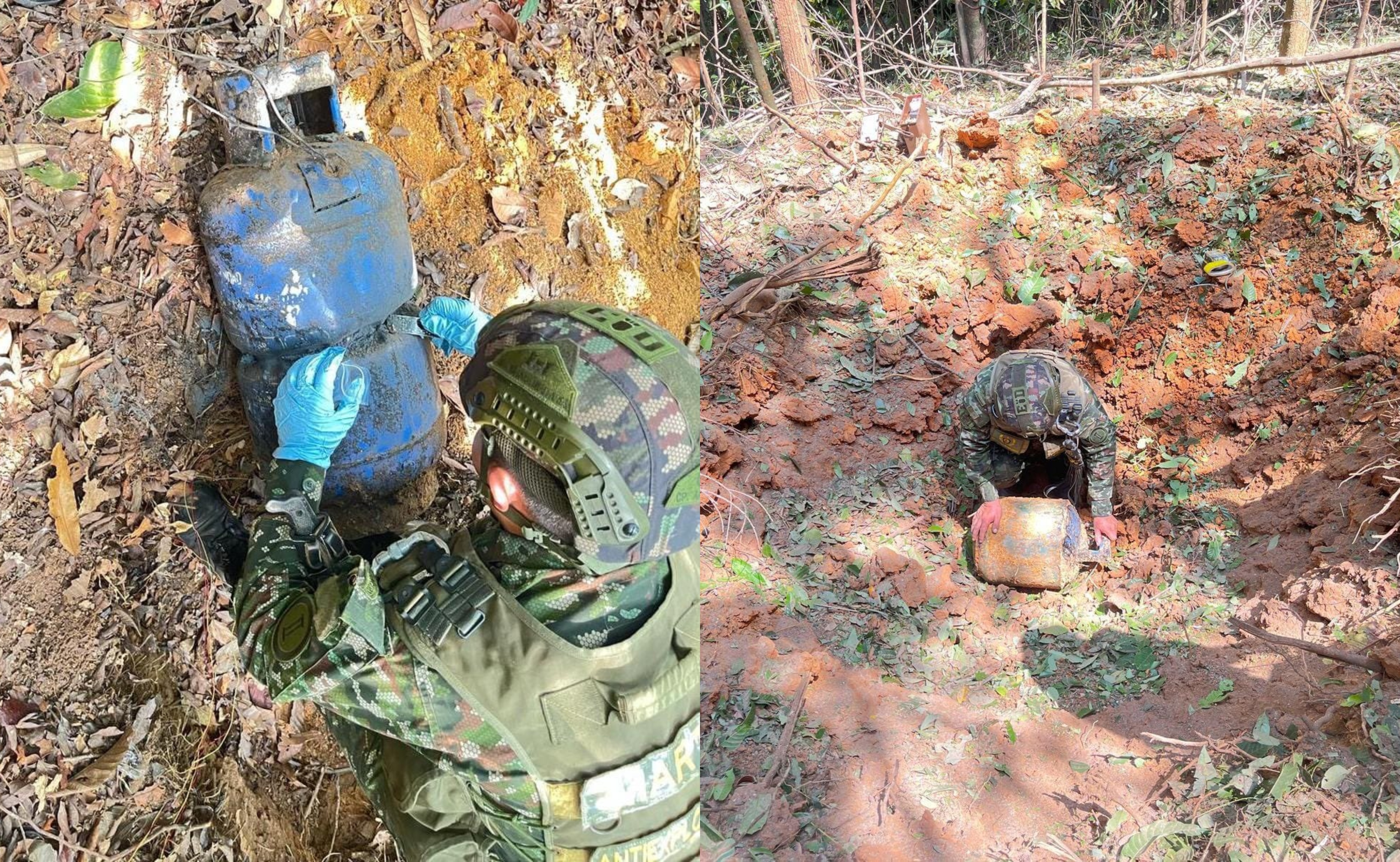 Ejército desactivó área minada con ocho cilindros bombas en el Catatumbo