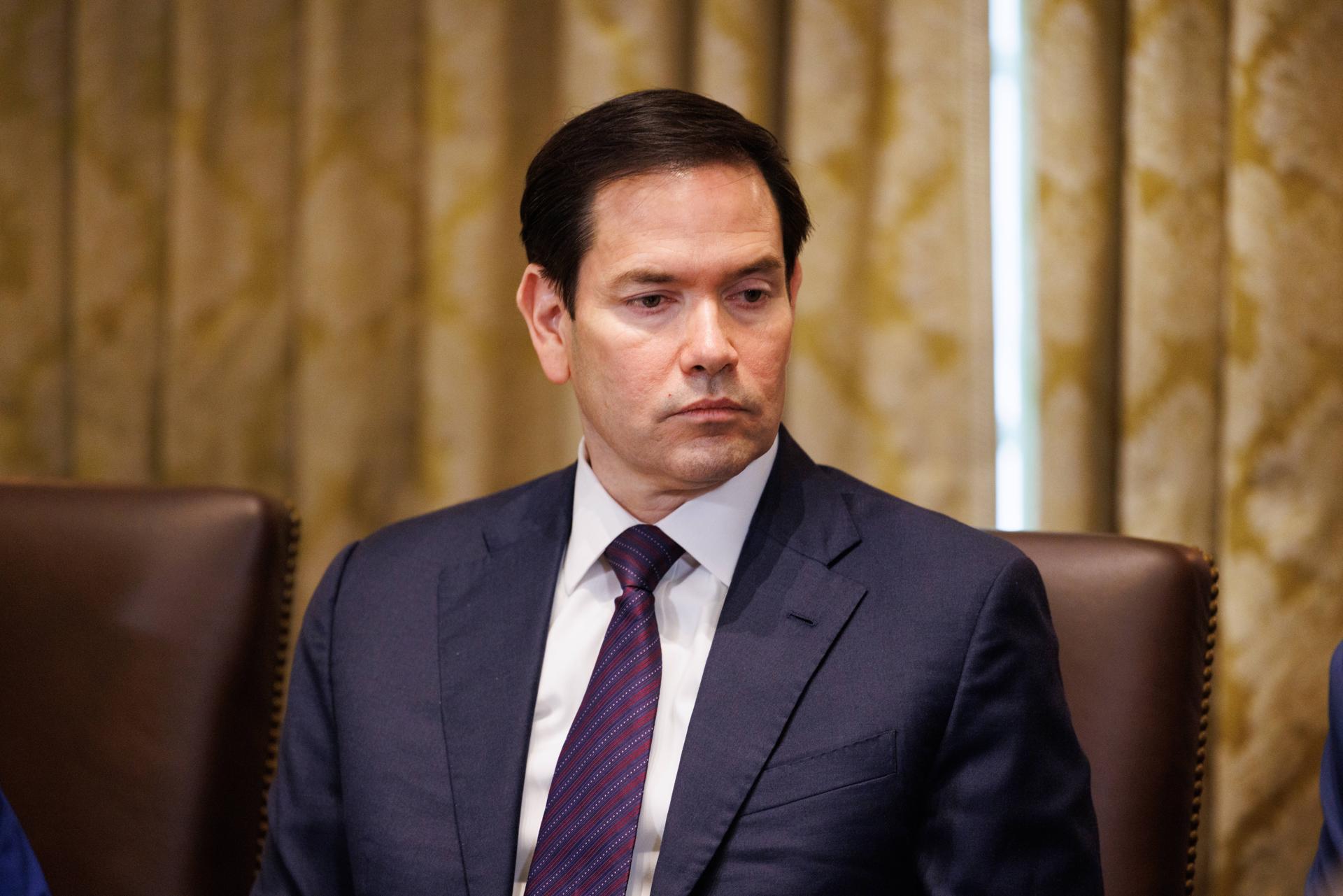Washington (United States of America), 08/07/2025.- US Secretary of State Marco Rubio participates in a cabinet meeting in the Cabinet Room of the White House in Washington, DC, USA, 08 July 2025. EFE/EPA/AARON SCHWARTZ / POOL
