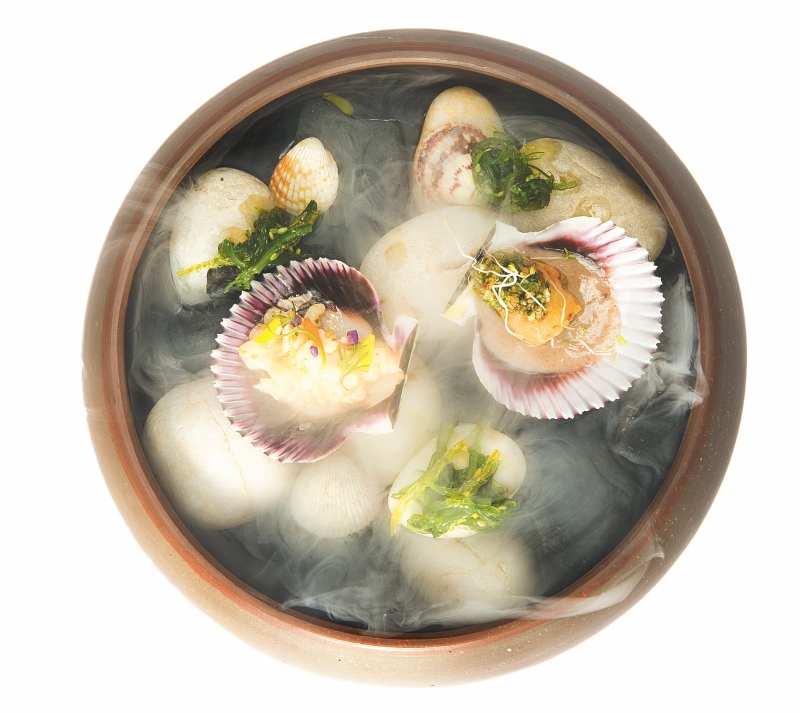 Ceviche de scallops y frutos colombianos, uno de los platos que ofrece El Cielo. / Cortesía