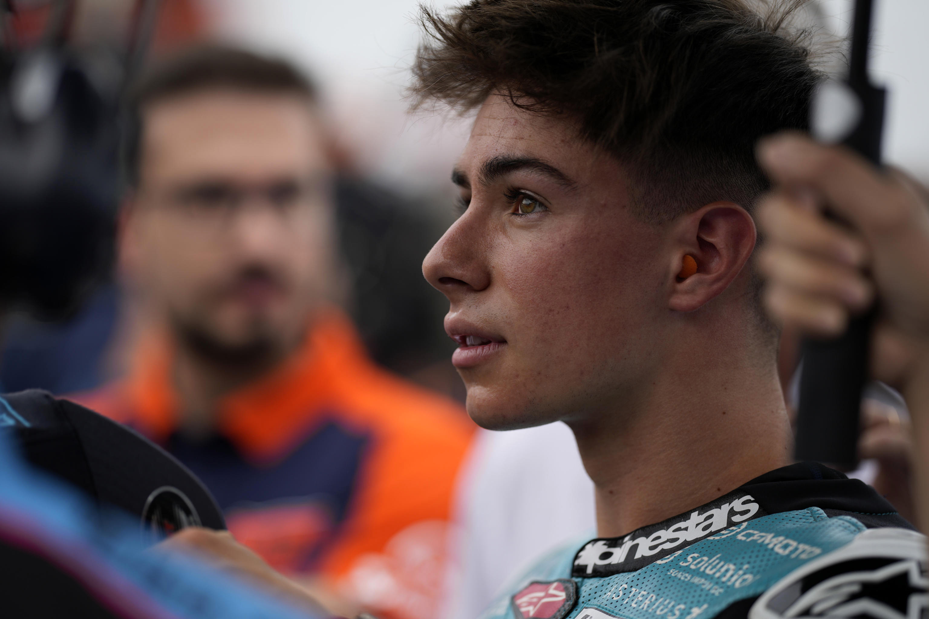 Misano Adriatico (Italy), 08/09/2024.- David Alonso of Colombia and CFMOTO Aspar Team looks on prior to the Moto3 race of San Marino e della Riviera di Rimini at Marco Simoncelli Circuit on in Misano Adriatico, Italy, 08 September 2024. (Motociclismo, Ciclismo, Italia) EFE/EPA/DANILO DI GIOVANNI