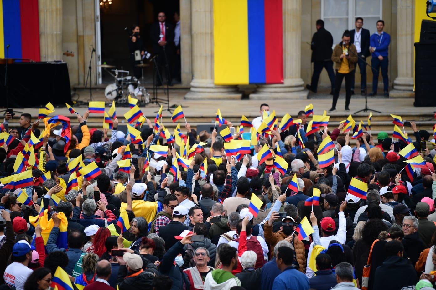En imágenes: así avanzan las manifestaciones en Bogotá a favor del gobierno Petro