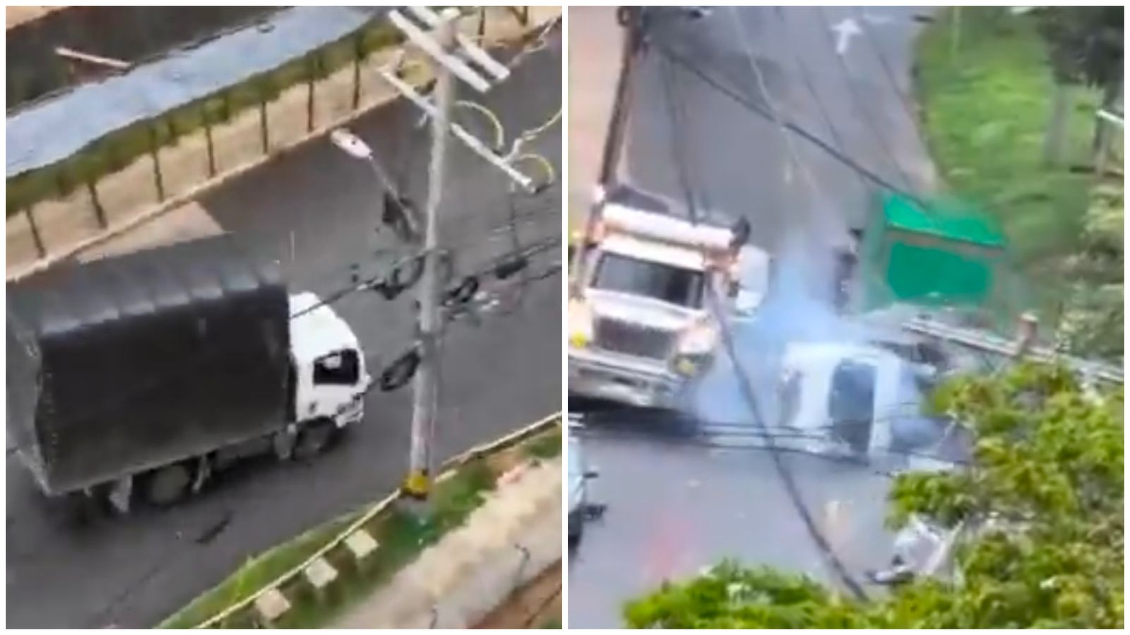 Camión sin frenos generó accidente en loma viral de “sube o no sube” en Sabaneta