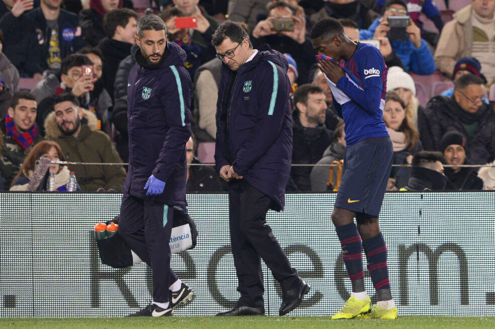 Ousmane Dembélé recae en su lesión en un entrenamiento con el Barcelona