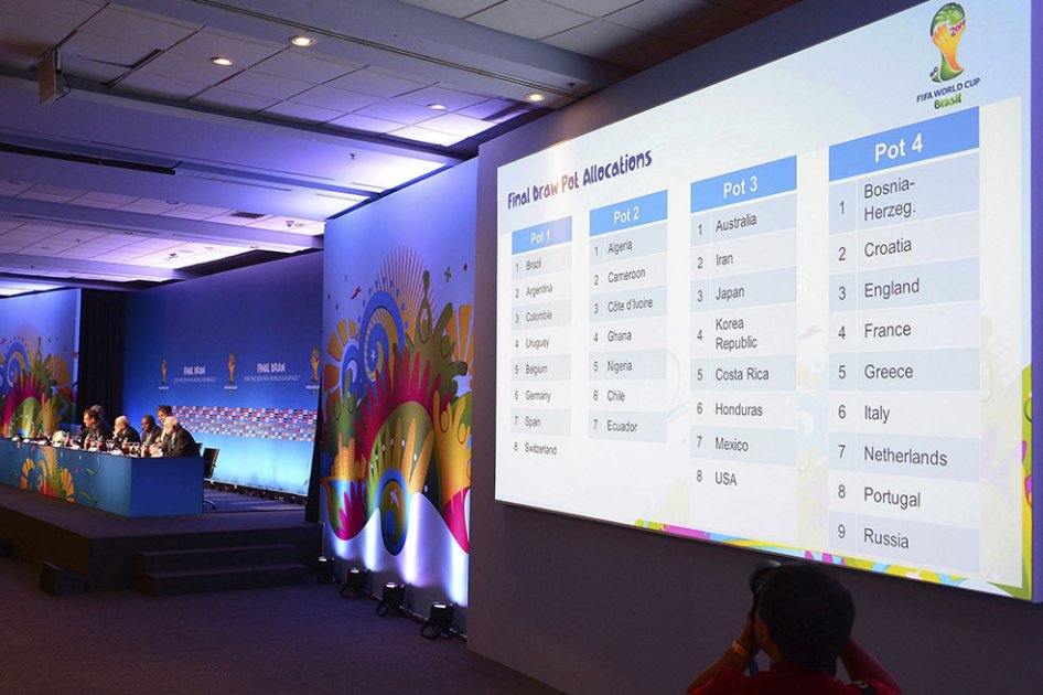 Se confirmaron los bombos para el sorteo del Mundial Brasil 2014