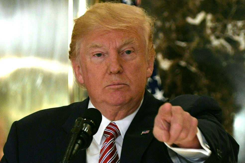 Donald Trump, durante una conferencia de prensa a propósito de lo sucedido en Charlottesville. / AFP