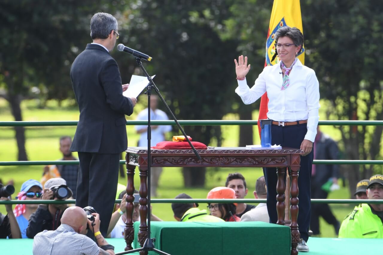 En imágenes: Claudia López se posesionó como la primera alcaldesa de Bogotá