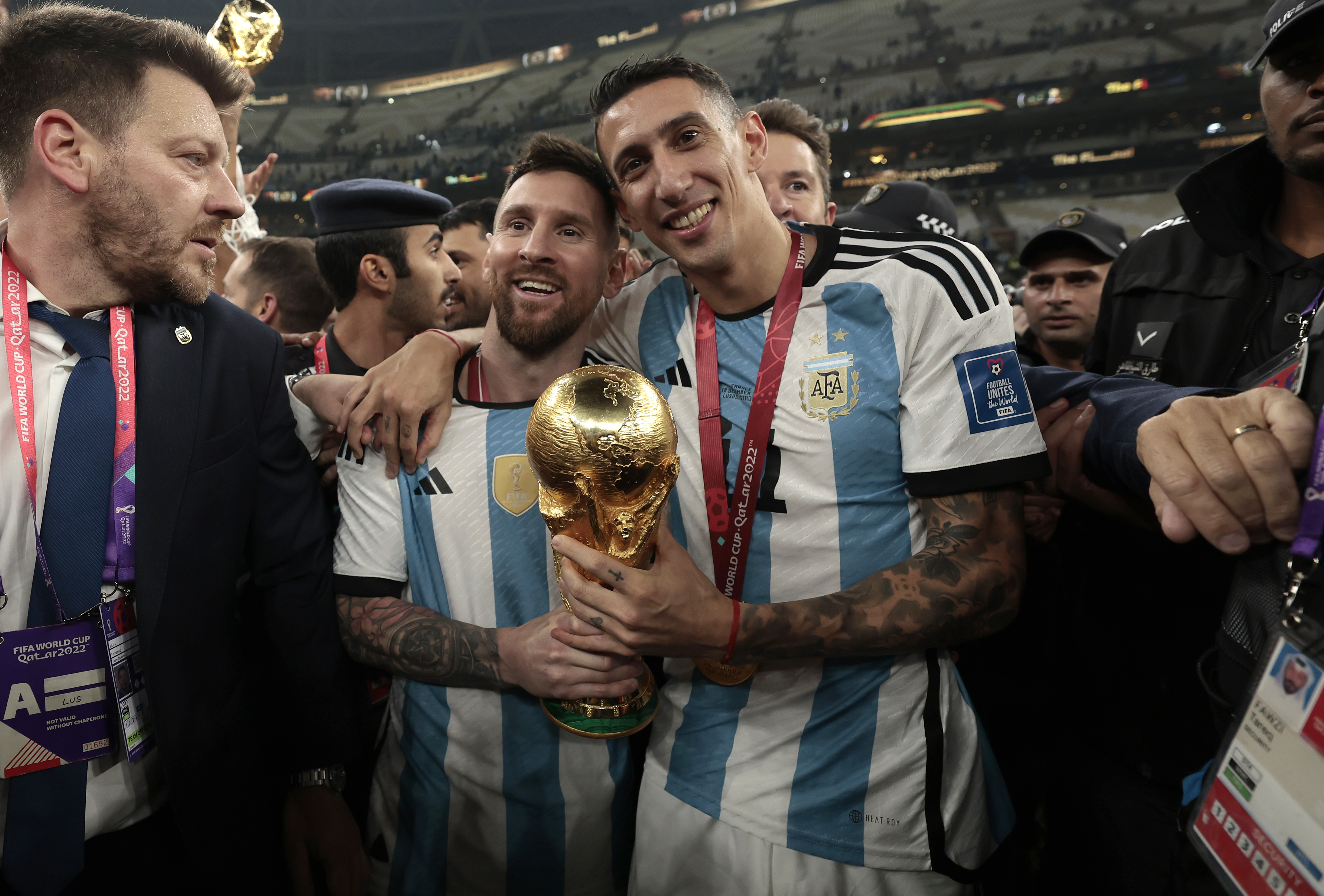 Así se celebró en Rosario, la cuidad que vio nacer a Leo Messi y Ángel Di María