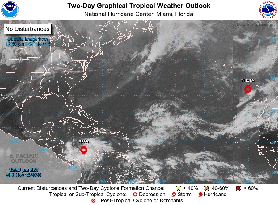 La tormenta Iota se fortaleció este domingo a huracán categoría 1 mientras avanzaba lentamente por el Caribe hacia Centroamérica, donde las autoridades comenzaron a evacuar a la población para minimizar los daños, en una región aún devastada por el paso del ciclón Eta.