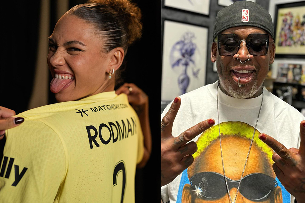 Ella es Trinity, la hija futbolista de Dennis Rodman. Bailó a la Selección Colombia