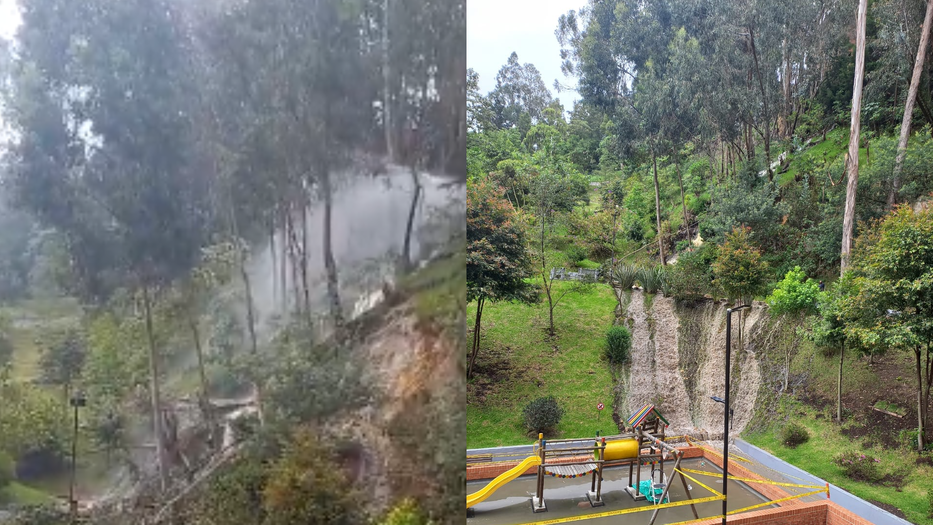 Emergencia en Usaquén: Bomberos atienden derrumbe por tubo de agua roto