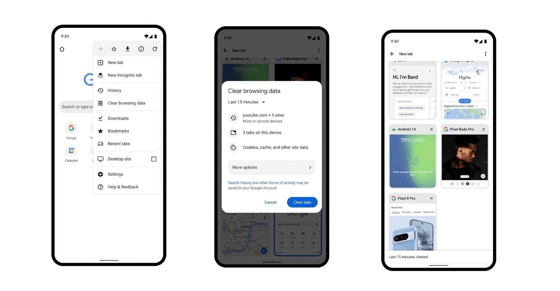 Así podrá eliminar los últimos 15 minutos del historial de navegación en Google