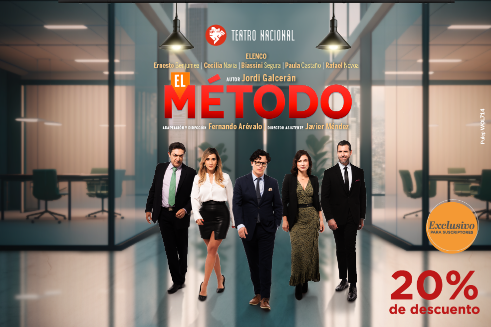 'El Método', adaptación dirigida por Fernando Arévalo, libretista, actor, director y filántropo colombiano.