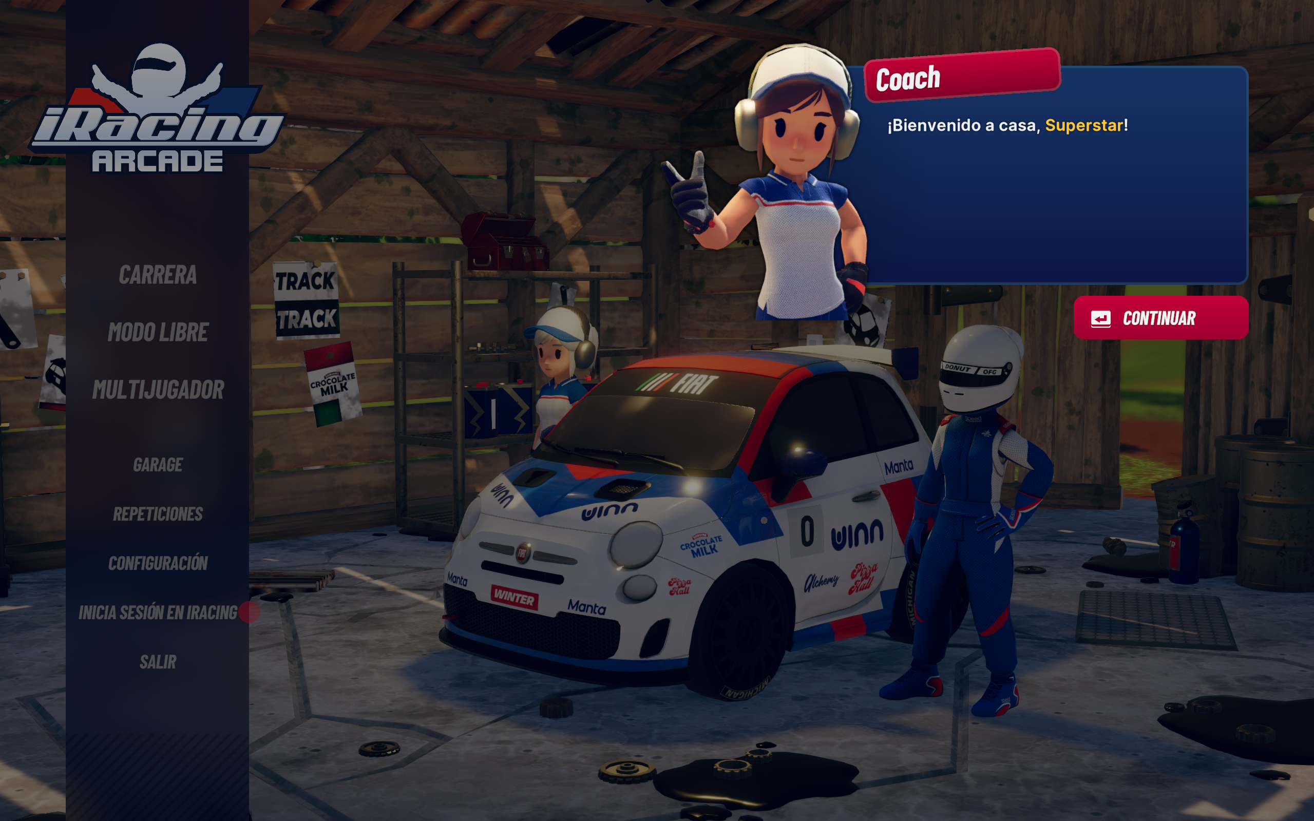Tal vez uno de los aspectos que va en contra de lo que parece ser la esencia de iRacing Arcade es la necesidad de gestionar un taller de mecánica. Algo que no es malo, pero complica innecesariamente el juego.