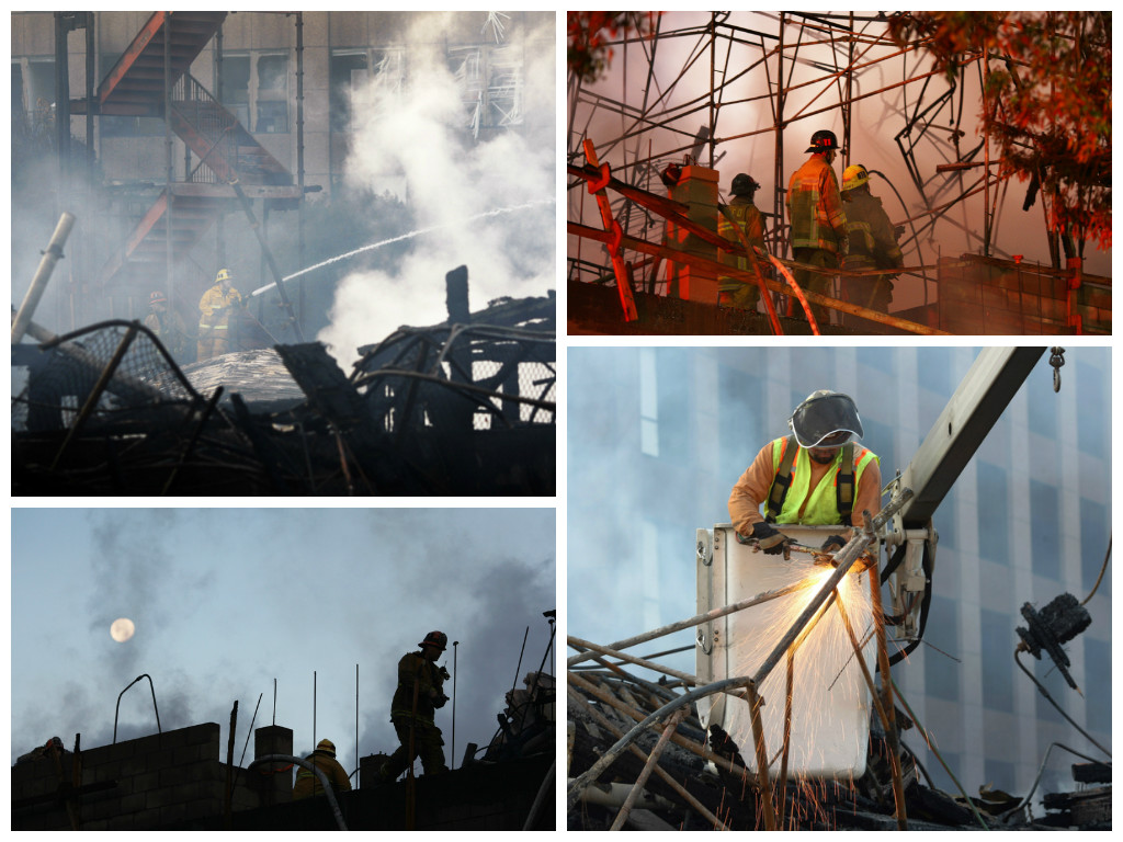 Dos graves incendios generan gran nube de humo en calles de Los Ángeles