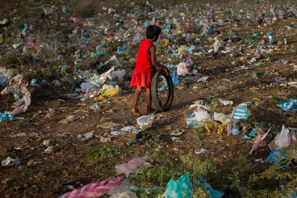 Contaminación por plástico en Maicao, La Guajira.