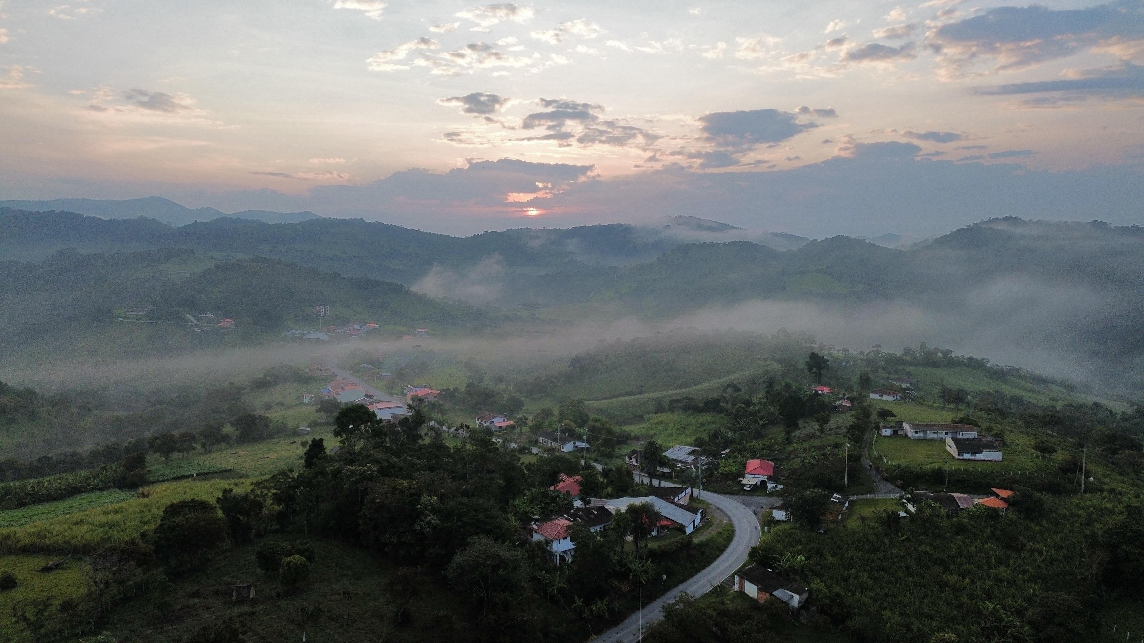 Vista aérea de La Paz (Santander).