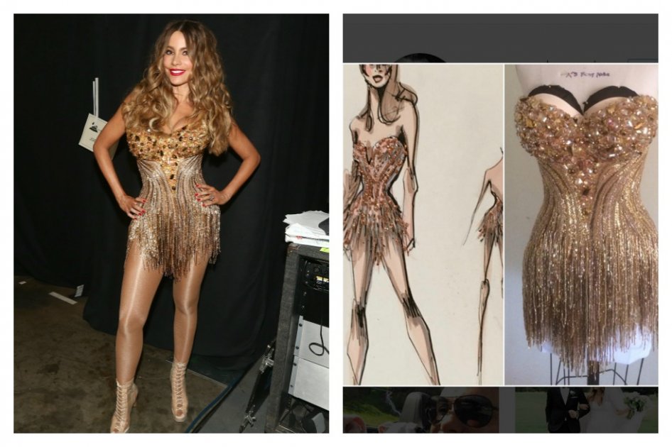 Vestido que Sofía Vergara lució en los Grammy pesaba once kilos