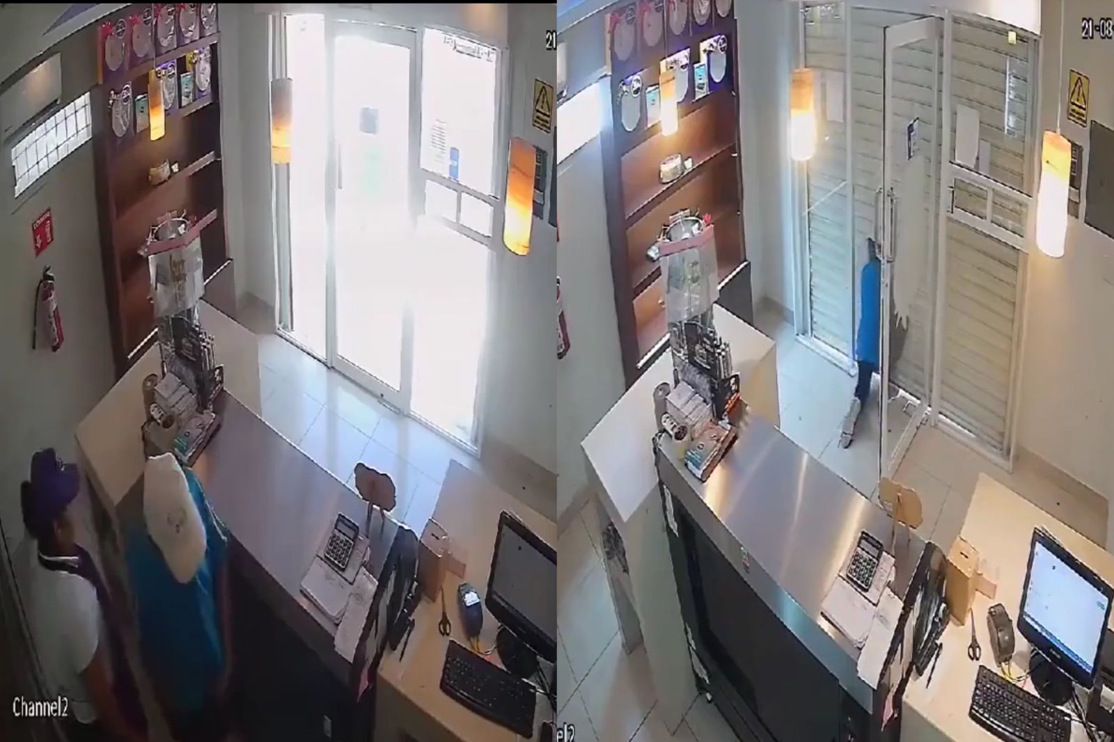 Video: Mujer encerró a ladrón que intentaba robar la panadería en la que trabajaba