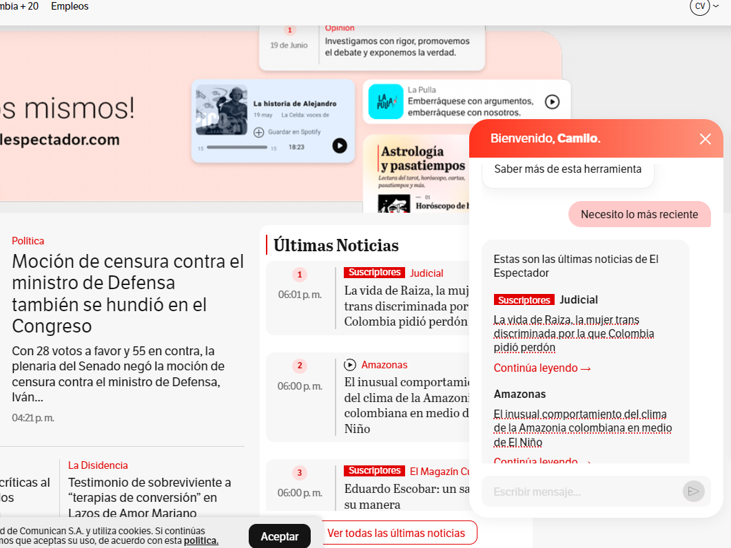 ChatBot El Espectador