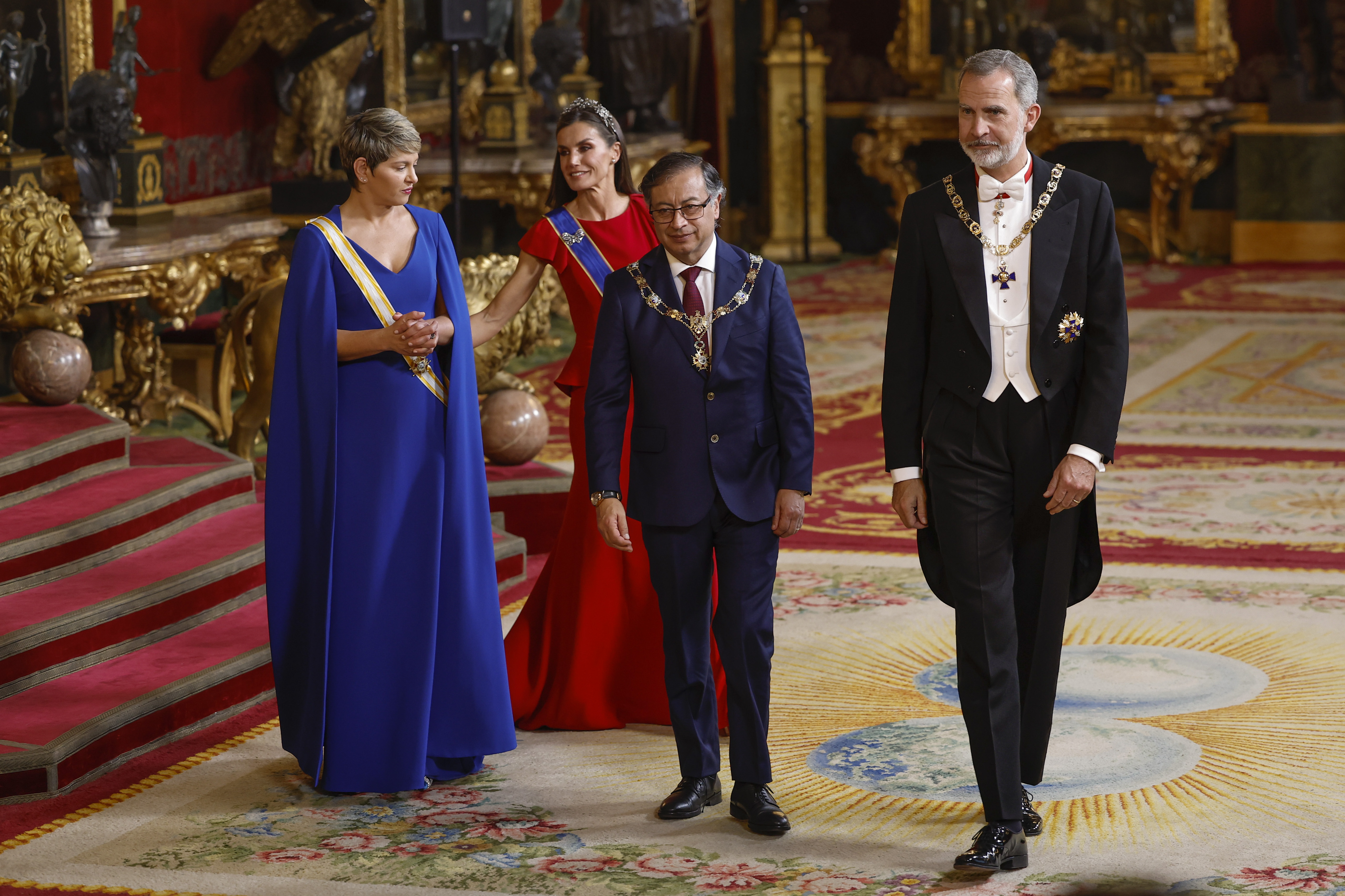 Así fue la cena de gala con el Rey de España, en la que Petro no usó frac