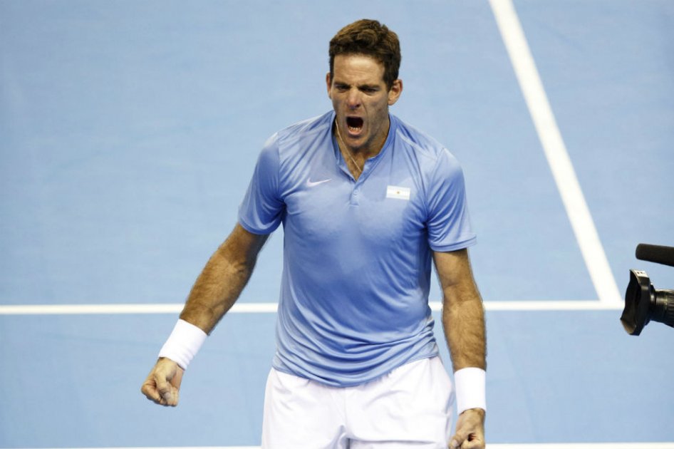 Juan Martín del Potro le dio ventaja a Argentina. Foto: AFP