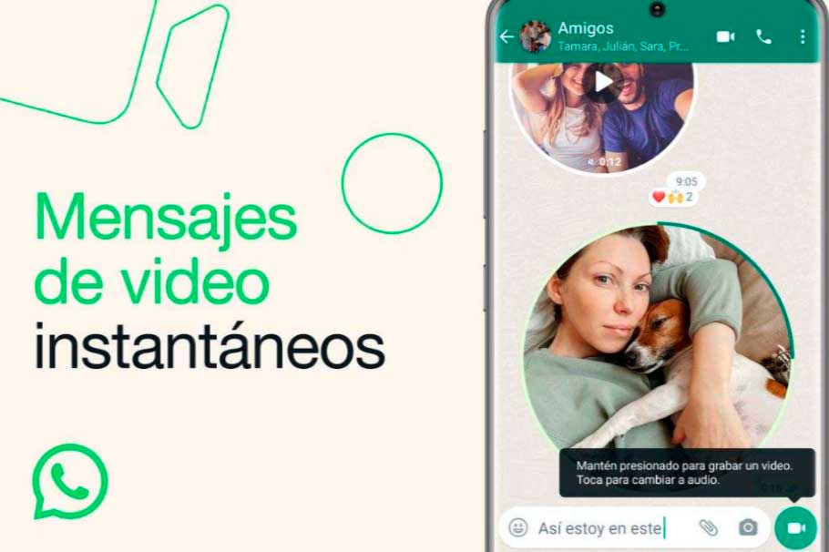 WhatsApp: Ya puedes enviar mensajes de video instantáneos ¡Así de fácil!