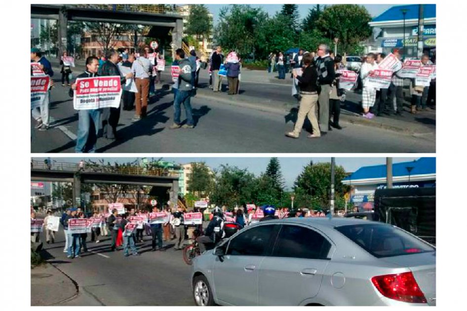 Bogotanos protestan por cobro excesivo del predial