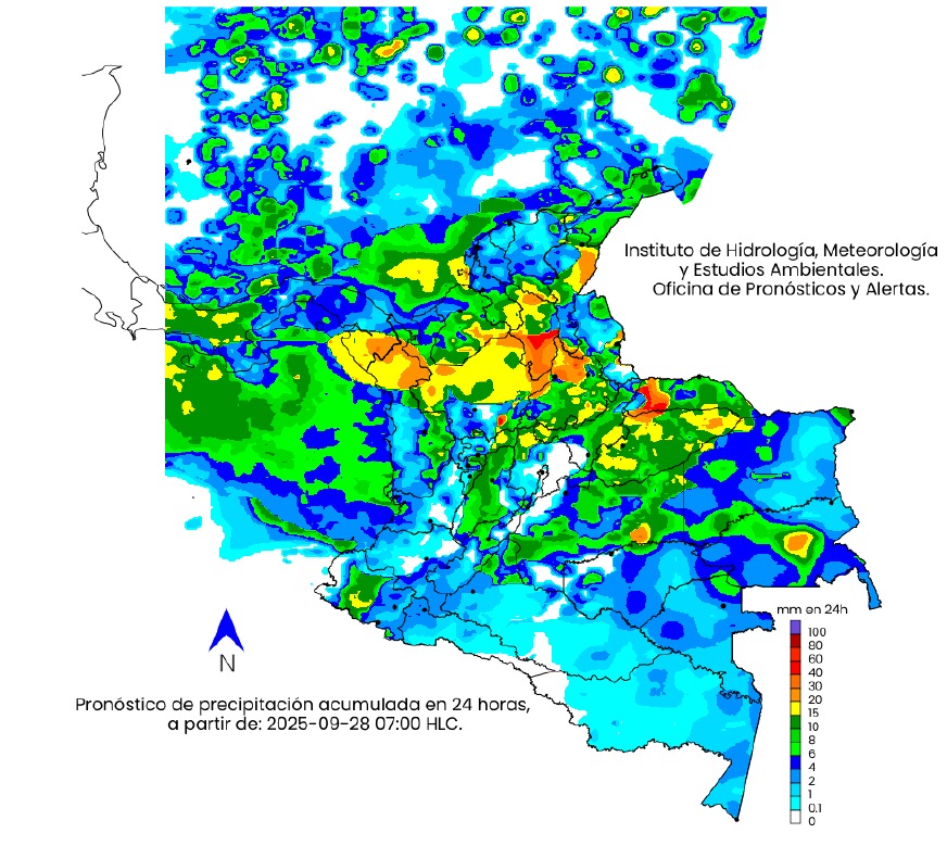 Este el pronóstico de lluvias para este domingo.