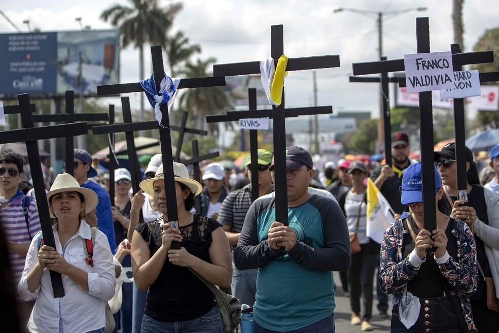 El viacrucis como forma de protesta contra el gobierno en Nicaragua