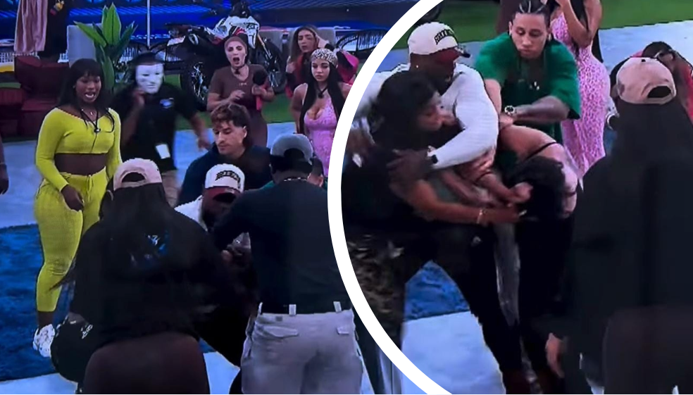 Yina Calderón terminó en el piso tras fuerte agresión de Chanel en ‘La mansión de Luinny’