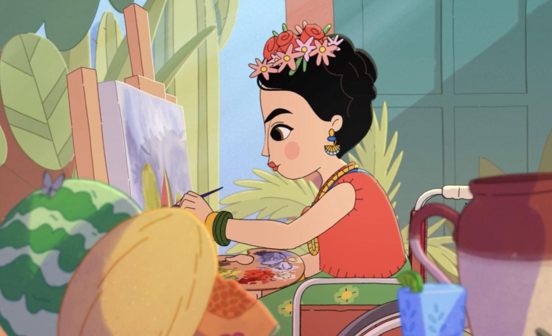 La idea de hacer "Hola Frida" nació del libro infantil “Frida Semoa”, hecho con ilustraciones de Carmina y textos de Sophie Faucher, publicado en Montreal.
