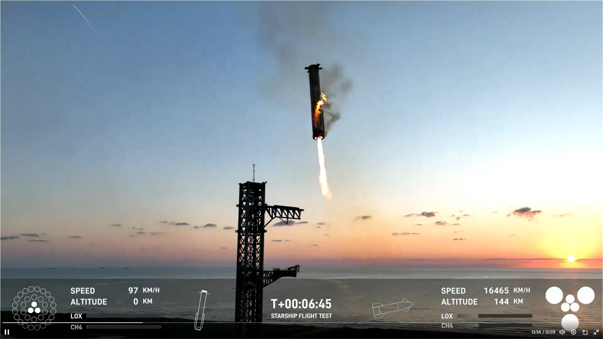 SpaceX, de Elon Musk, logra un hito: recuperar en vuelo el propulsor de su megacohete