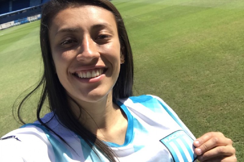 La nueva estudiante de la academia del fútbol argentino: Lina Gómez