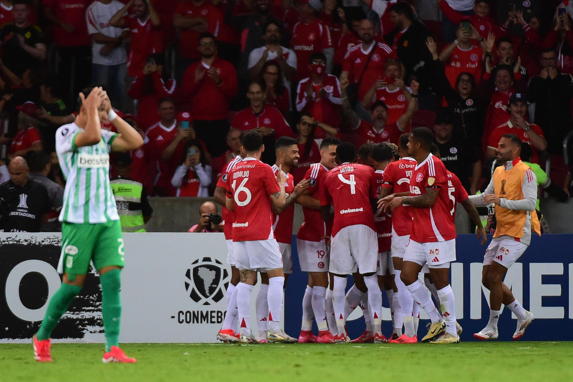 Atlético Nacional, goleado en Brasil: Inter lo aplastó en la Copa Libertadores