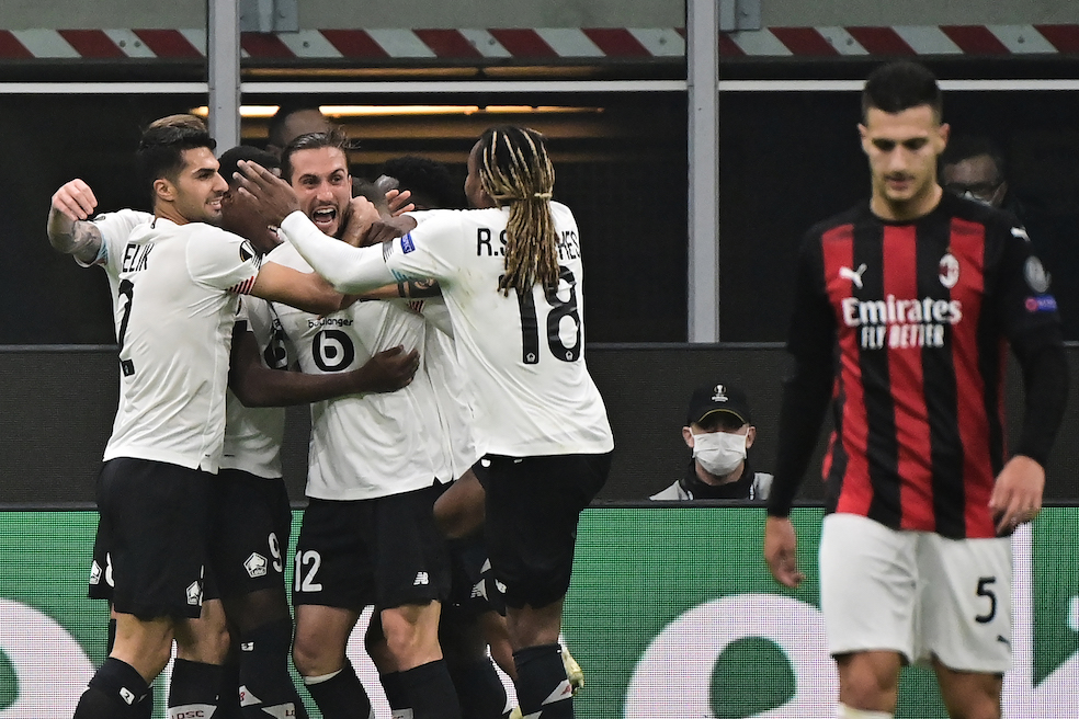 El Lille sorprende al Milan que recibe su primera derrota de la temporada