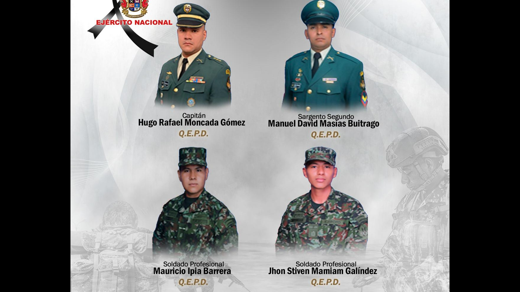 Cuatro militares muertos y tres heridos deja accidente aéreo en Cáceres, Antioquia