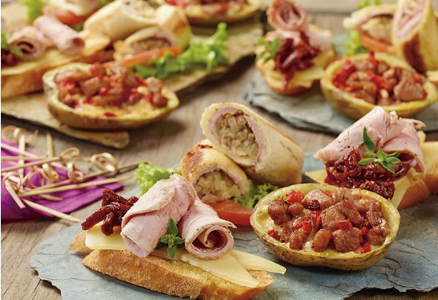 Tapas con carne de cerdo