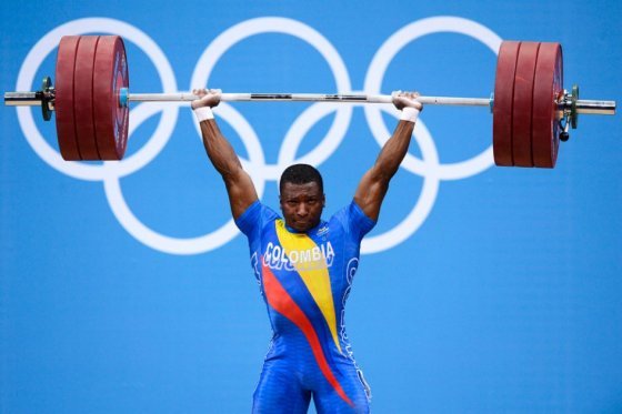Óscar Figueroa pesista colombiano. Foto: AFP