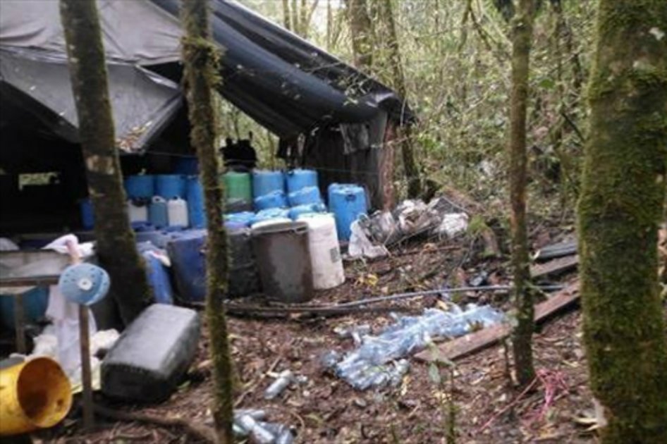 Encuentran laboratorio de cocaína en una reserva natural de Boyacá
