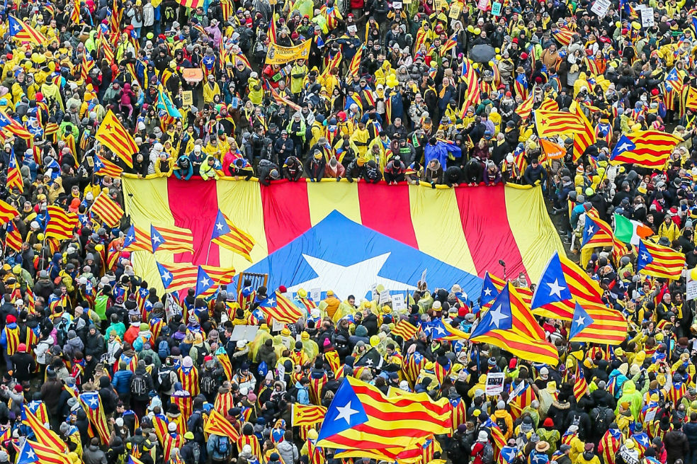 Unas 45.000 personas marchan en Bruselas por la independencia de Cataluña